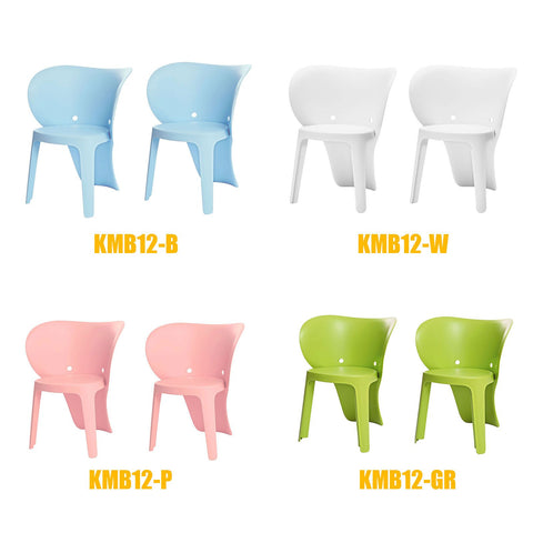 SoBuy KMB12-GRx2 Conjunto de 2 cadeiras infantis com design de elefante