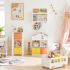 SoBuy KMB46-W Librería infantil de Pared con 3 Compartimentos y 3 Ganchos