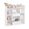 Pré-venda-SoBuy KMB55-W Estante infantil para livros e brinquedos com 6 prateleiras e 2 compartimentos