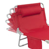 Preventa-SoBuy OGS35-R Tumbona inclinable de acero con almohada Roja