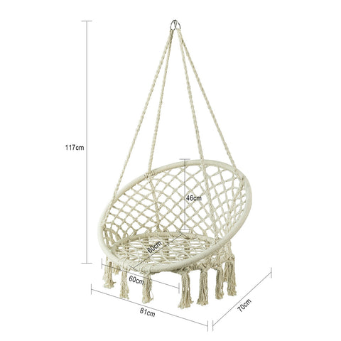 Cadeira suspensa SoBuy OGS42-MI com corda de algodão