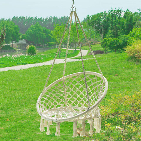 Cadeira suspensa SoBuy OGS42-MI com corda de algodão
