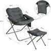 Cadeira SoBuy OGS55-HG com encosto ajustável e apoio para os pés reclinável