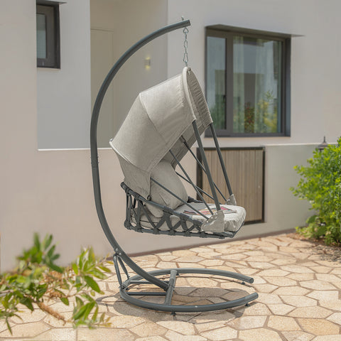 Cadeira suspensa ao ar livre SoBuy OGS57-HG com suporte